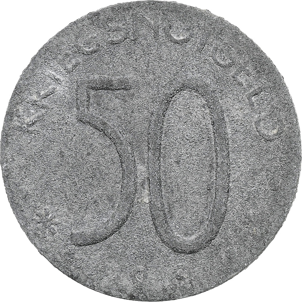 Germania, Stadt Hersfeld, 50 Pfennig, 1919, MB+, Zinco