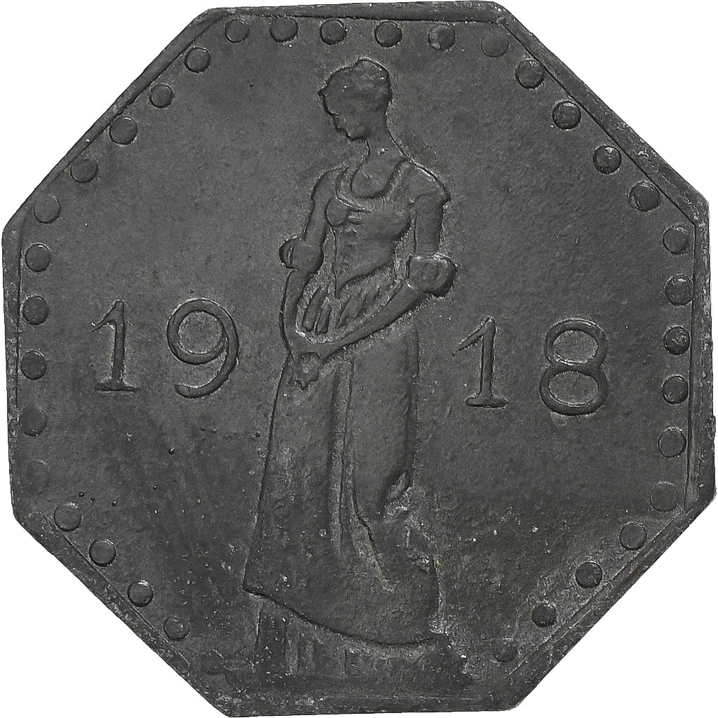 Germania, Stadt Heilbronn, 50 Pfennig, 1918, BB+, Zinco