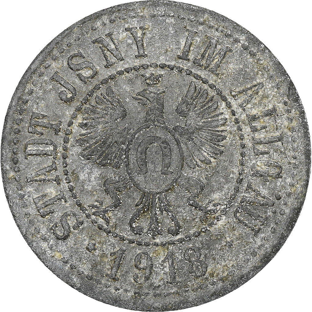 Niemcy, Stadt Isny im Allgäu, 50 Pfennig, 1918, VF(30-35), Cynk