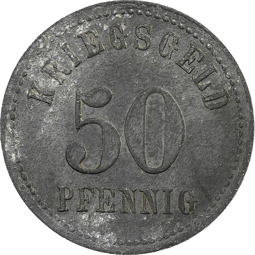 Niemcy, Stadt Isny im Allgäu, 50 Pfennig, 1918, VF(30-35), Cynk