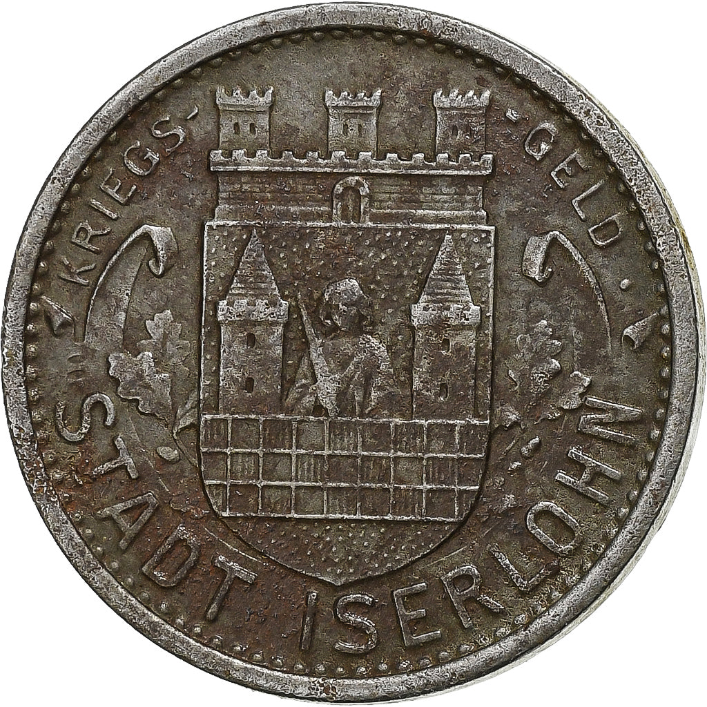 Duitsland, Stadt Iserlohn, 10 Pfennig, 1918, ZF, Iron