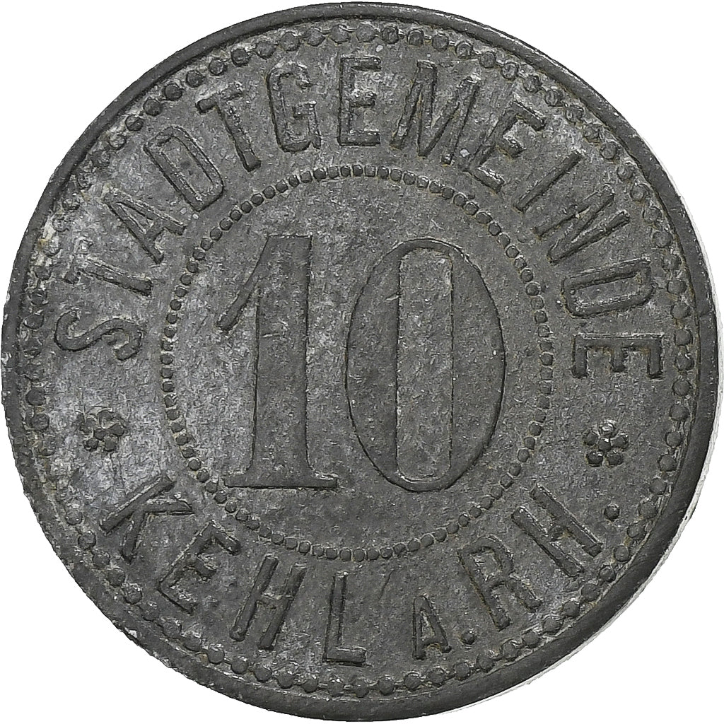 Alemanha, Stadt Kehl am Rhein, 10 Pfennig, undated (1917-1919), EF(40-45), Zinco