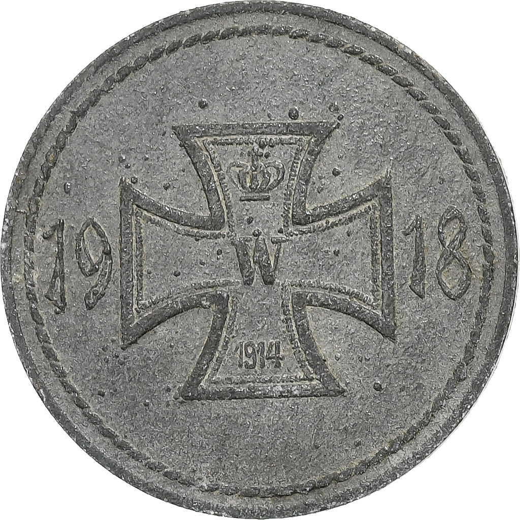 Germania, Stadt Künzelsau, 10 Pfennig, 1918, BB, Ferro