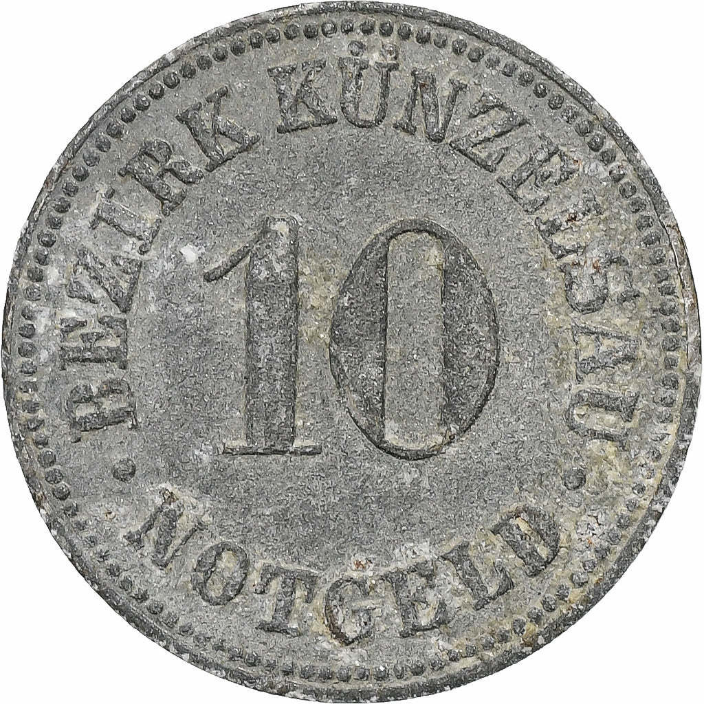 Germania, Stadt Künzelsau, 10 Pfennig, 1918, BB, Ferro