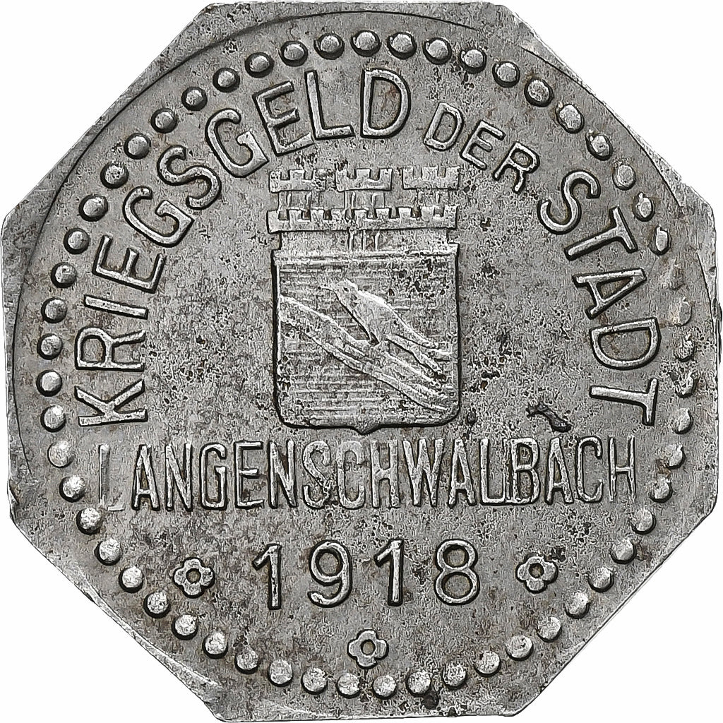 Deutschland, Stadt Langenschwalbach, 10 Pfennig, 1918, SS, Iron