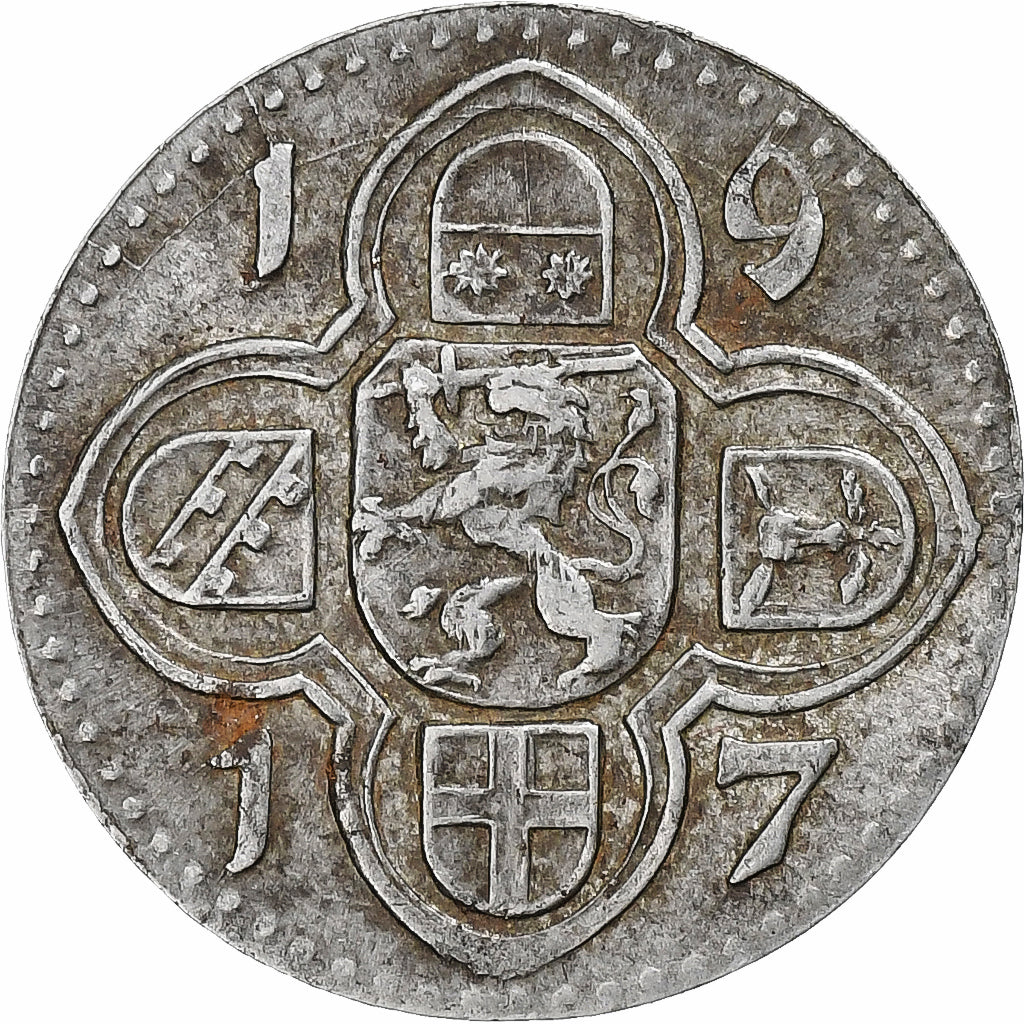 Duitsland, Stadt Lauterbach, 5 Pfennig, 1917, ZF, Iron