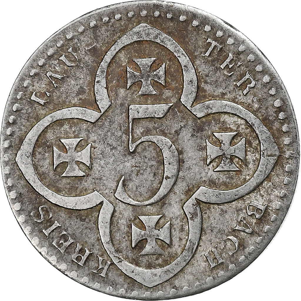 Duitsland, Stadt Lauterbach, 5 Pfennig, 1917, ZF, Iron