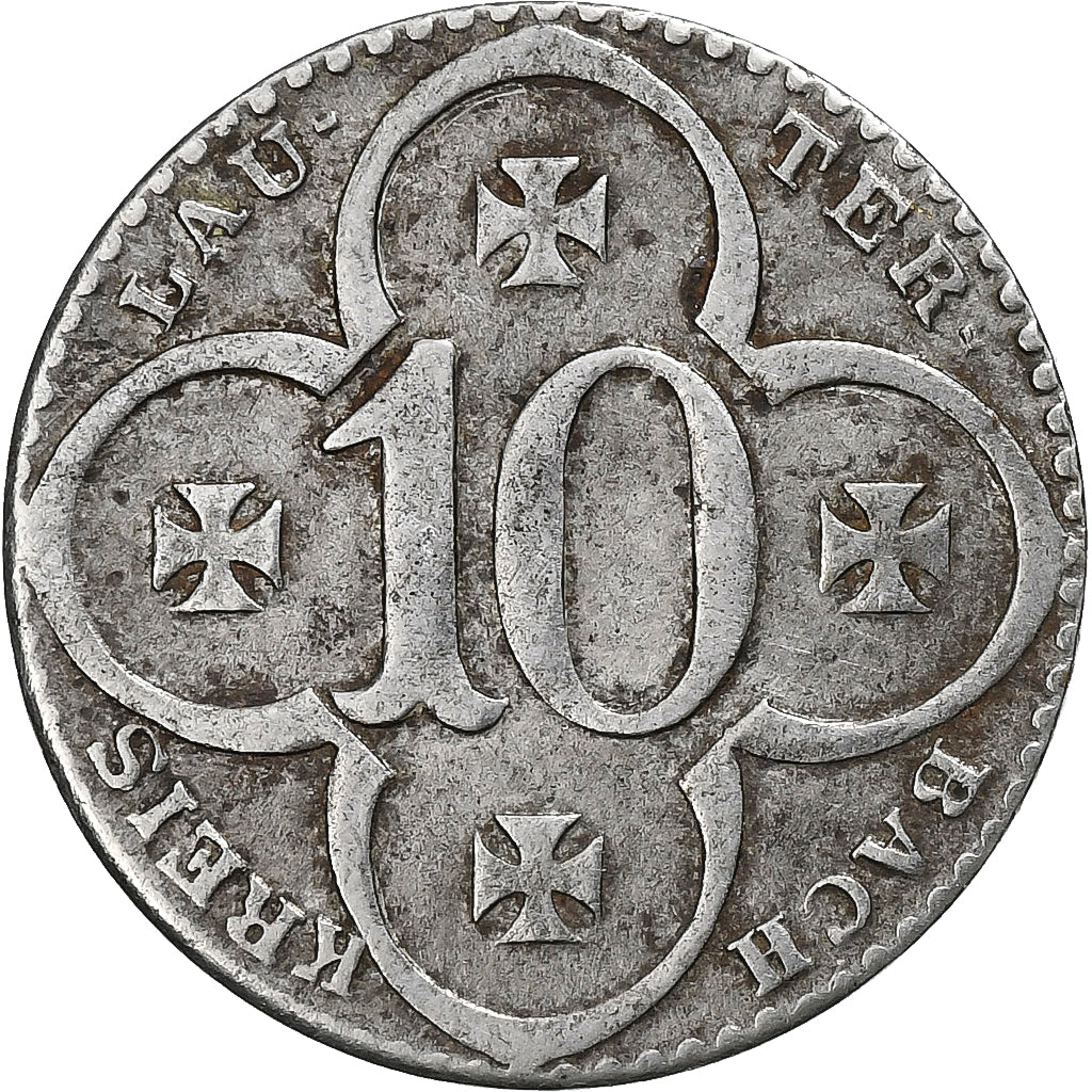 Niemcy, Stadt Lauterbach, 10 Pfennig, 1917, EF(40-45), Żelazo