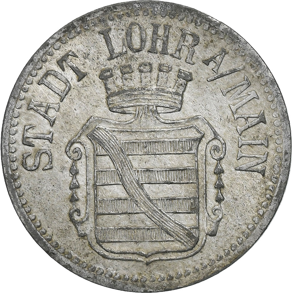 Deutschland, Stadt Lohr am Main, 10 Pfennig, 1918, SS, Zinc