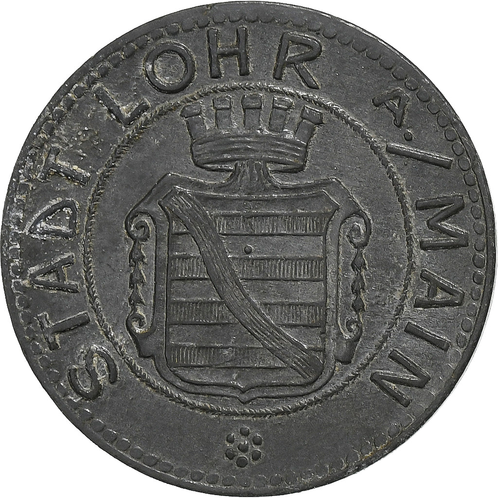 Deutschland, Stadt Lohr am Main, 10 Pfennig, 1919, SS+, Zinc