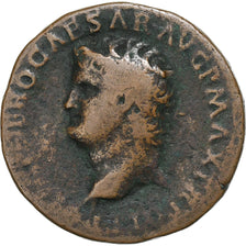 Nero, As, 62-68, Lugdunum, Bronze, VF(20-25), RIC:546