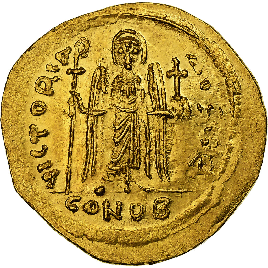 Phocas, Solidus, 602-610, Constantinople, Oro, SPL, Sear:620