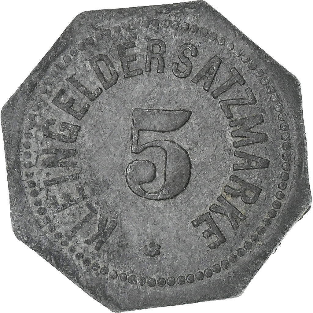 Germany, Stadt Mainz, 5 Pfennig, 1917, VF(30-35), Zinc