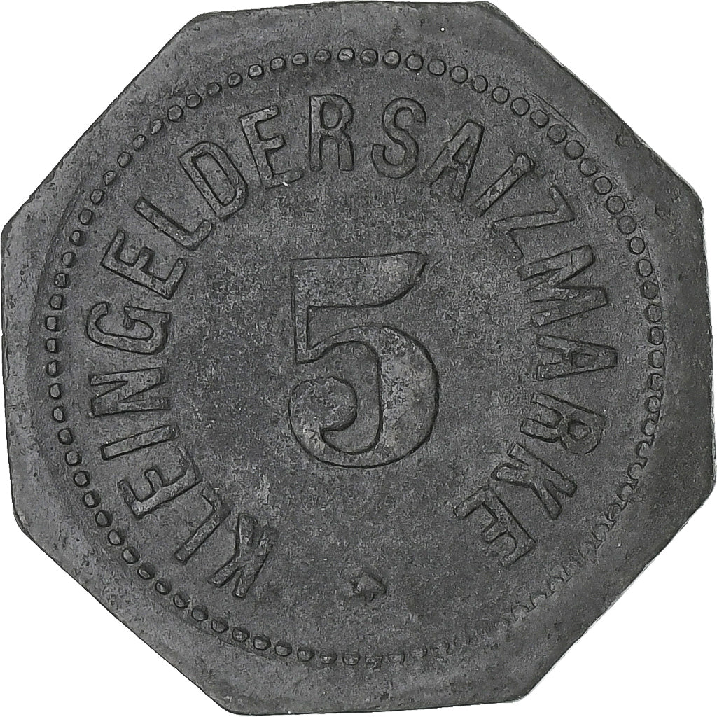 Germany, Stadt Mainz, 5 Pfennig, 1917, VF(30-35), Zinc
