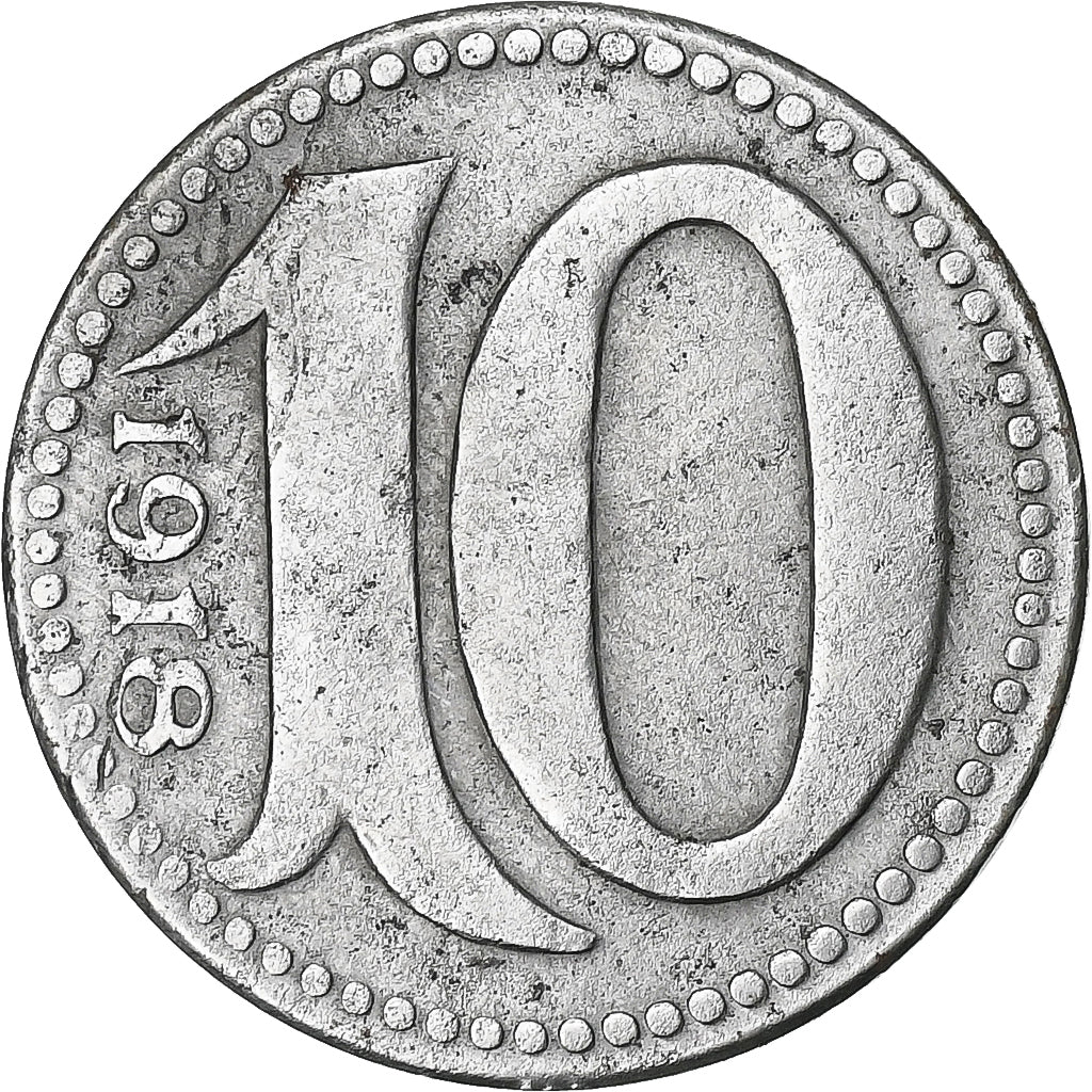 Germany, Stadt Mainz, 10 Pfennig, 1918, EF(40-45), Iron