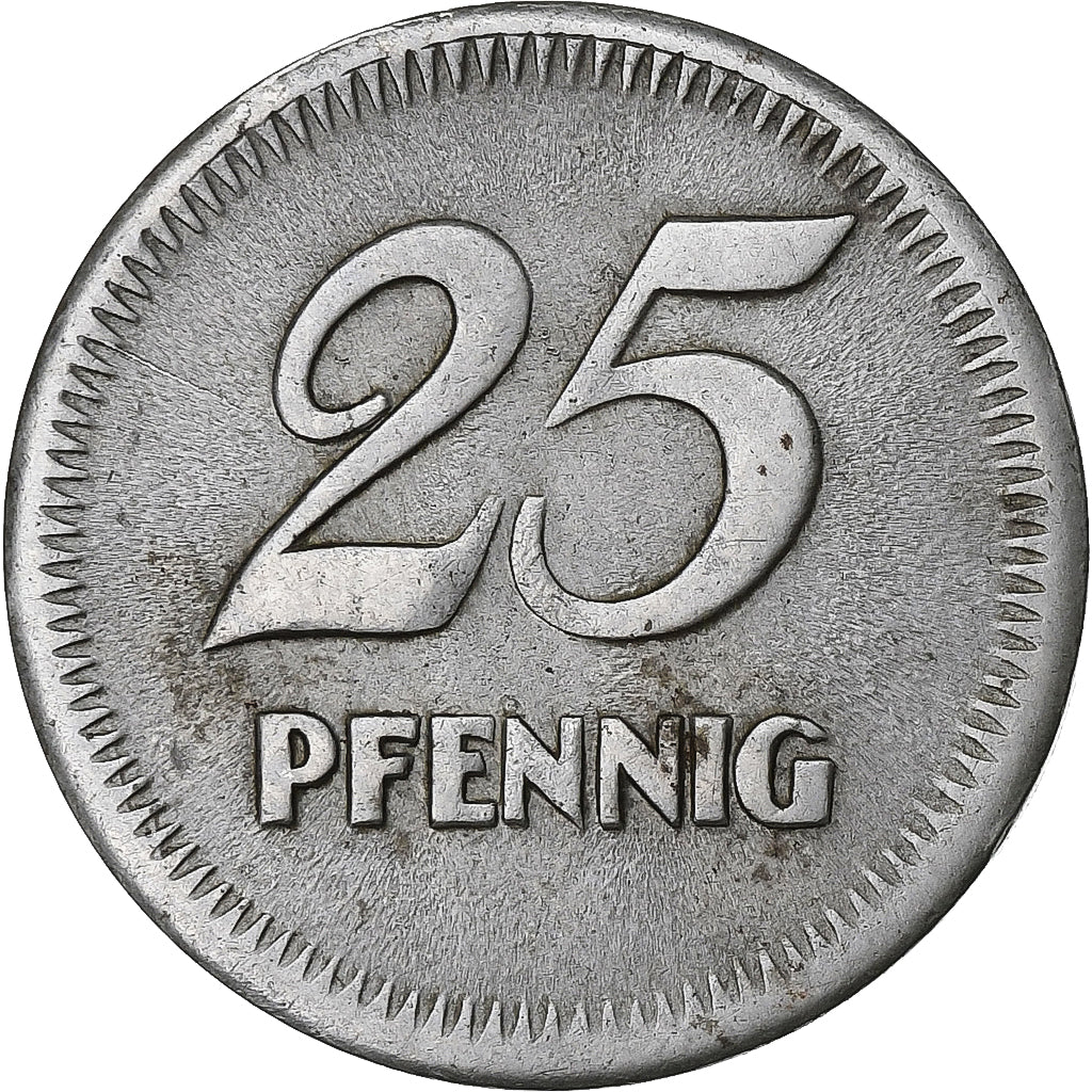 Germany, Stadt Mannheim, 25 Pfennig, 1919, AU(50-53), Iron