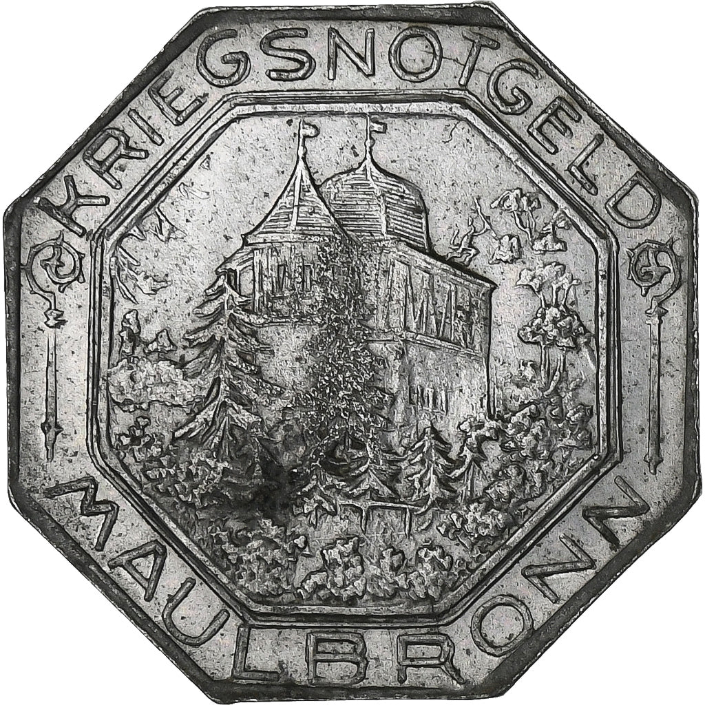 Germany, Stadt Maulbronn, 10 Pfennig, 1918, AU(50-53), Iron