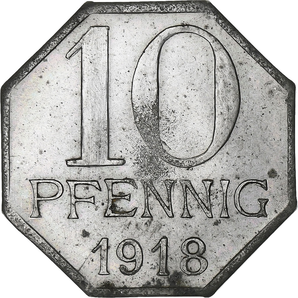 Germany, Stadt Maulbronn, 10 Pfennig, 1918, AU(50-53), Iron