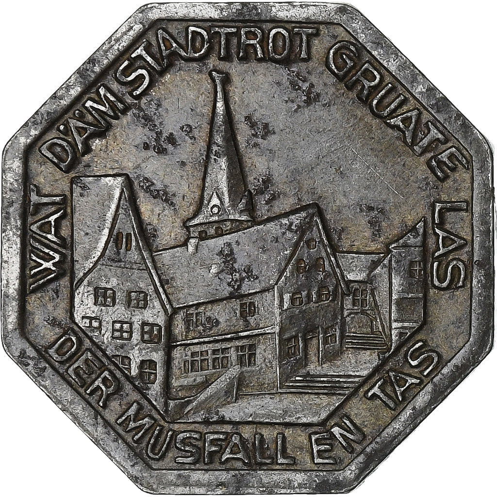 Germany, Stadt Mülheim an der Ruhr, 25 Pfennig, 1921, AU(50-53), Iron