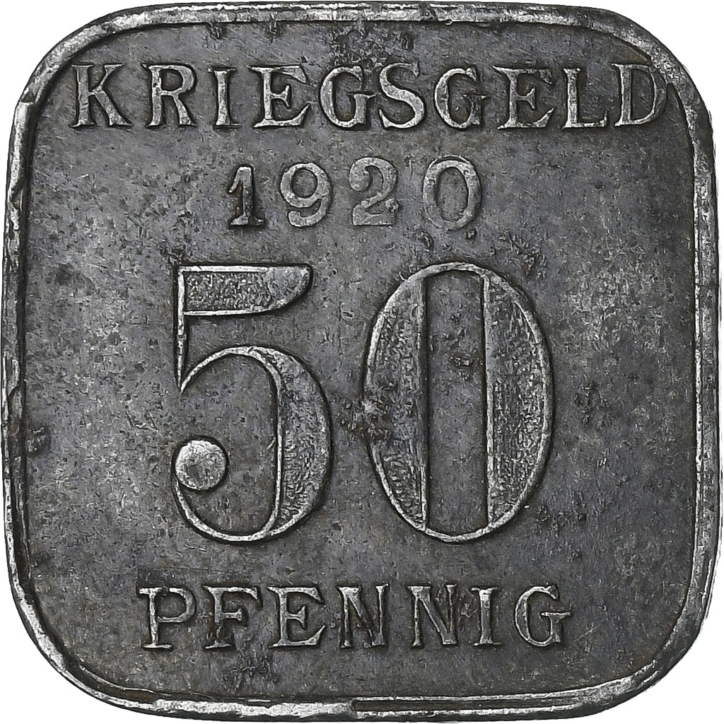 Germany, Stadt Mülheim an der Ruhr, 50 Pfennig, 1920, VF(30-35), Iron