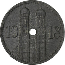 Germany, Stadt München, 15 Pfennig, 1918, EF(40-45), Zinc