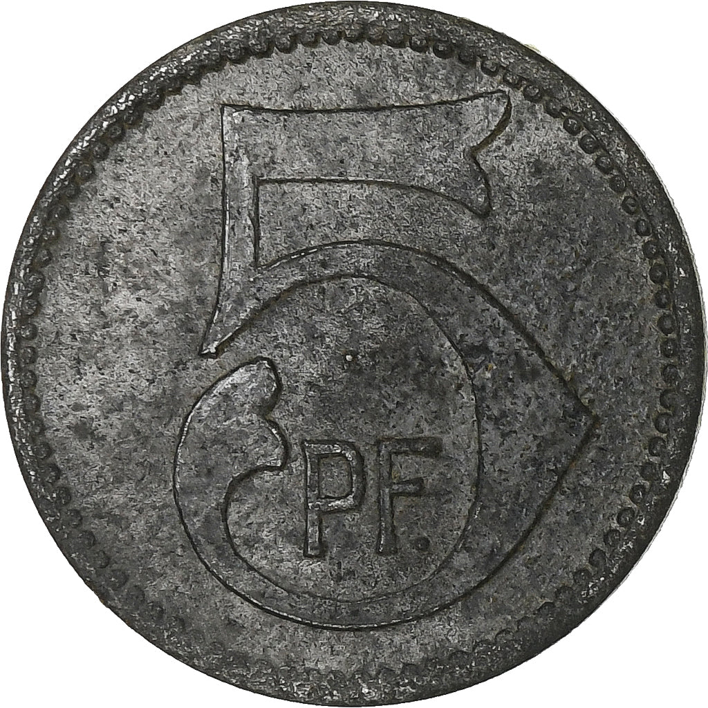 Deutschland, Stadt Murrhardt, 5 Pfennig, 1918, SS+, Iron