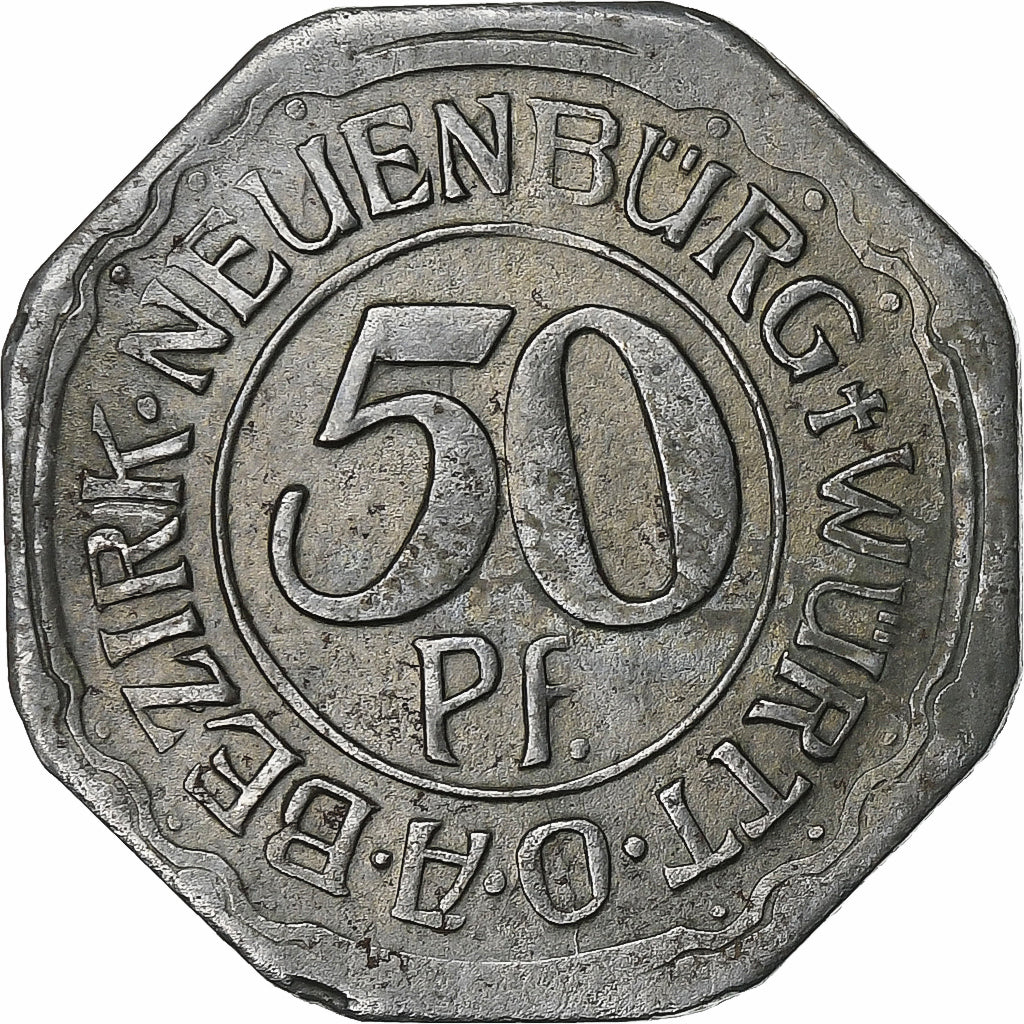 Germany, Stadt Neuenbürg, 50 Pfennig, 1918, EF(40-45), Iron