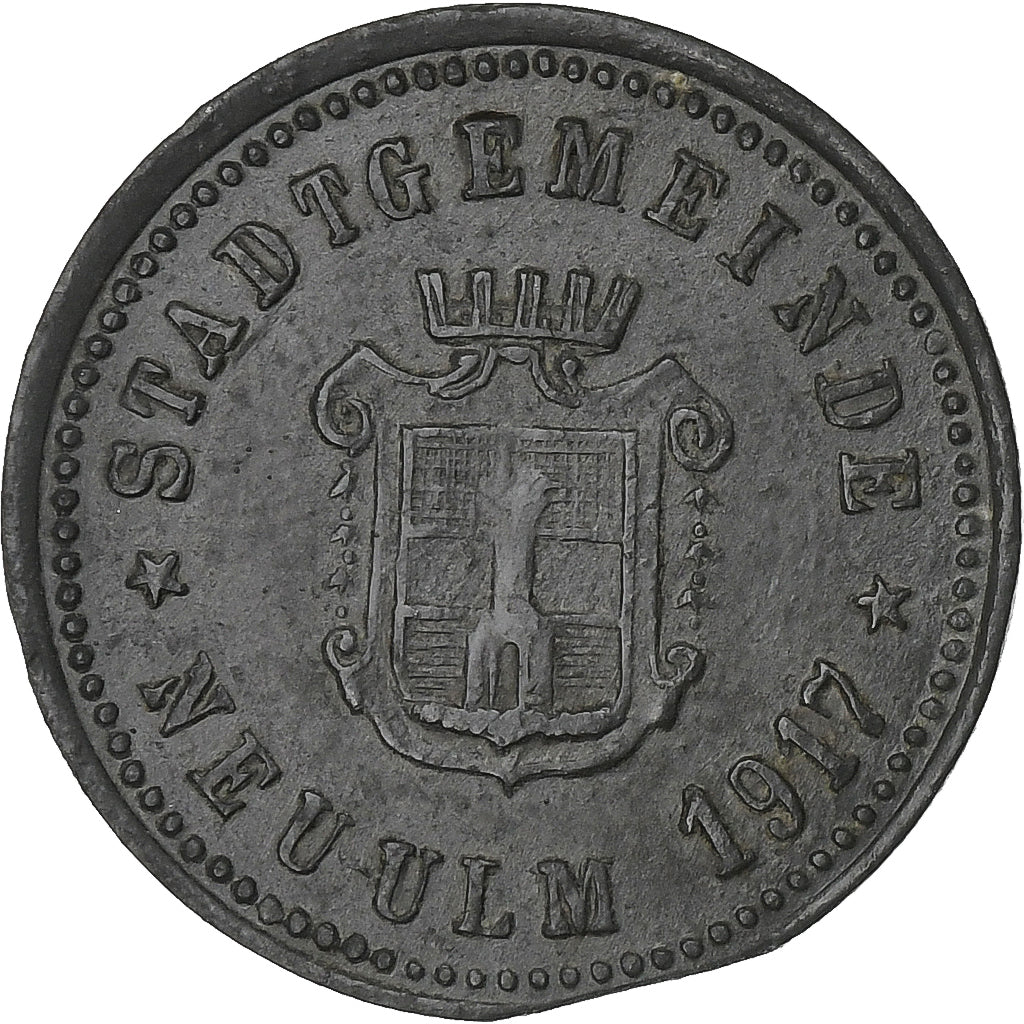 Germania, Stadt Neu-Ulm, 10 Pfennig, 1917, MB+, Zinco