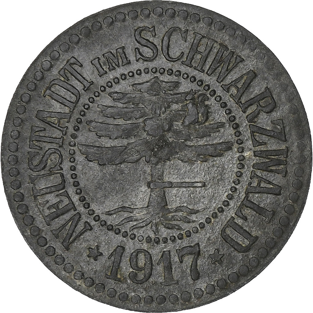 Germany, Stadt Neustadt im Schwarzwald, 10 Pfennig, 1917, EF(40-45), Zinc