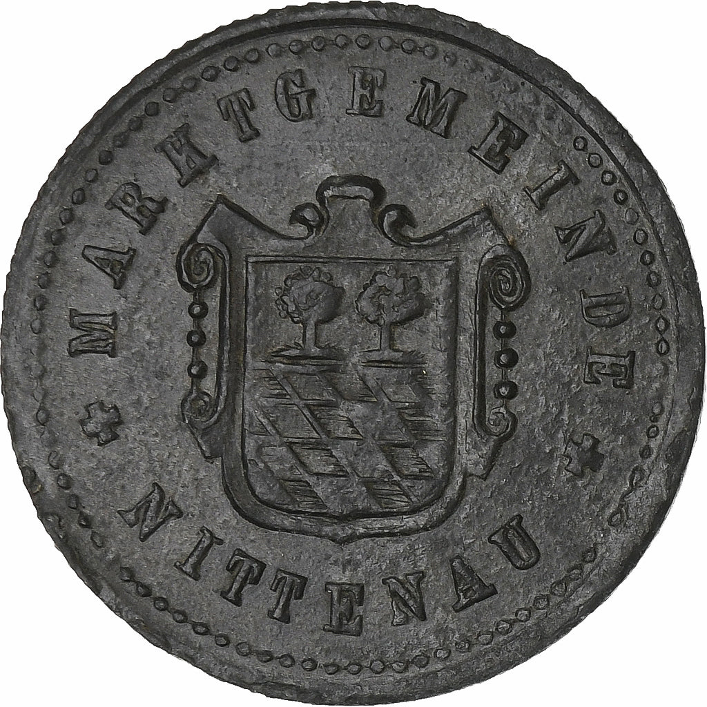 Germany, Stadt Nittenau, 10 Pfennig, 1917, EF(40-45), Zinc