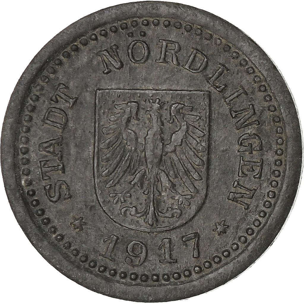 Alemanha, Stadt Nördlingen, 5 Pfennig, 1917, EF(40-45), Zinco