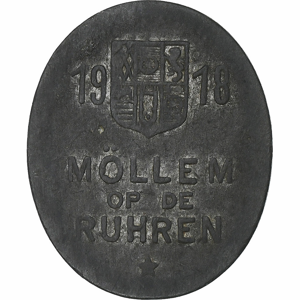 Germany, Stadt Möllem op de Ruhren, 15 Pfennig, 1918, VF(30-35), Zinc