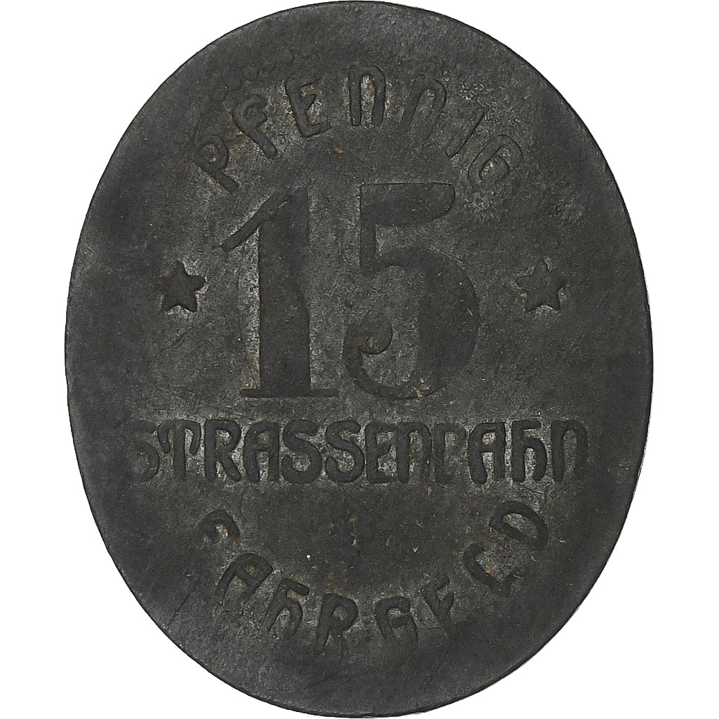 Germany, Stadt Möllem op de Ruhren, 15 Pfennig, 1918, VF(30-35), Zinc