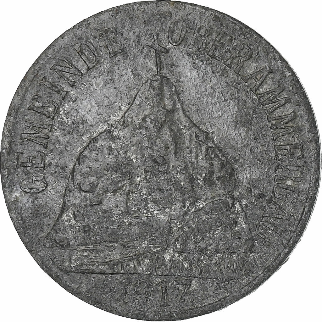 Alemanha, Stadt Oberammergau, 5 Pfennig, 1917, VF(20-25), Zinco