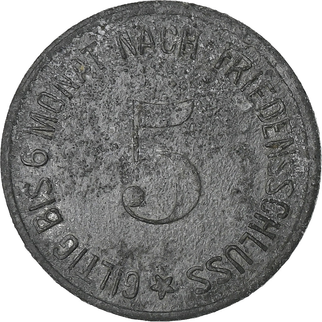 Alemanha, Stadt Oberammergau, 5 Pfennig, 1917, VF(20-25), Zinco