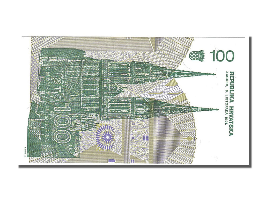 Banknote, Croatia, 100 Dinara, 1991, 1991-10-08, UNC(65-70)