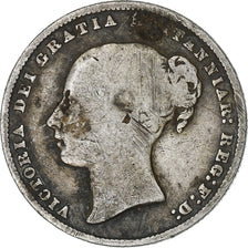 Regno Unito, Victoria, Shilling, 1866, London, Argento, B+, KM:734