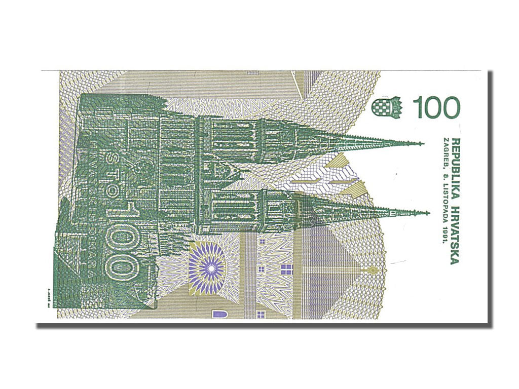 Banknote, Croatia, 100 Dinara, 1991, 1991-10-08, UNC(65-70)