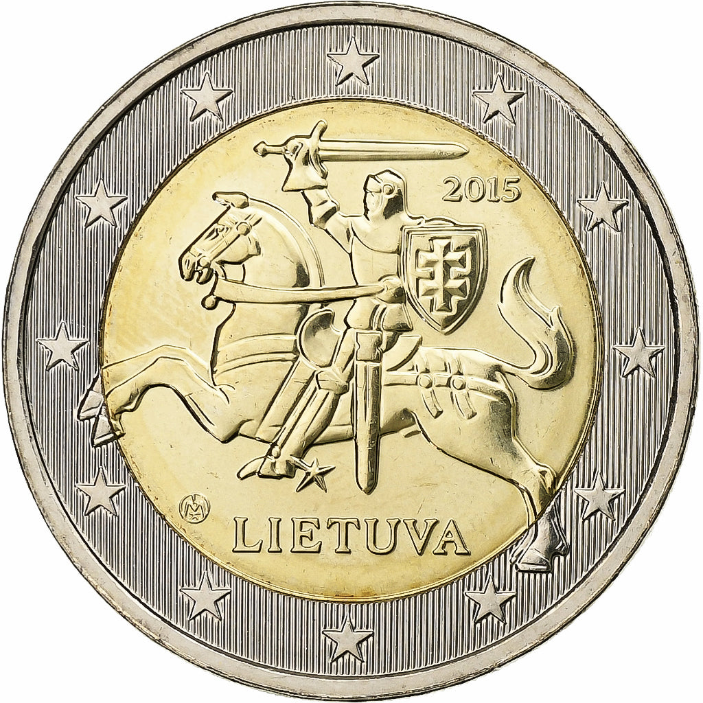 Lituania, 2 Euro, BU, 2015, Vilnius, Bi-metallico, FDC