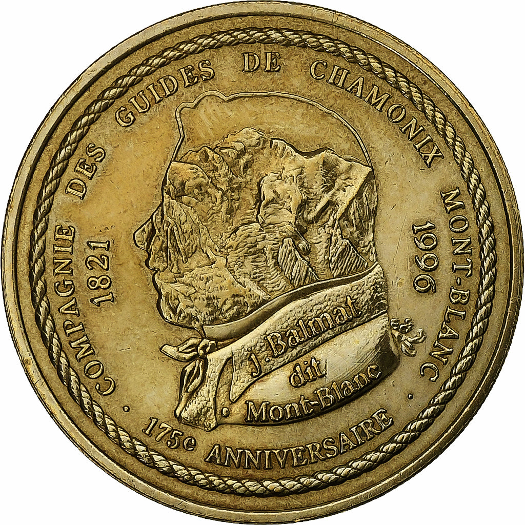 France, 1,5 Euro de Chamonix Mont-Blanc, 1996, Monnaie de Paris, Brass