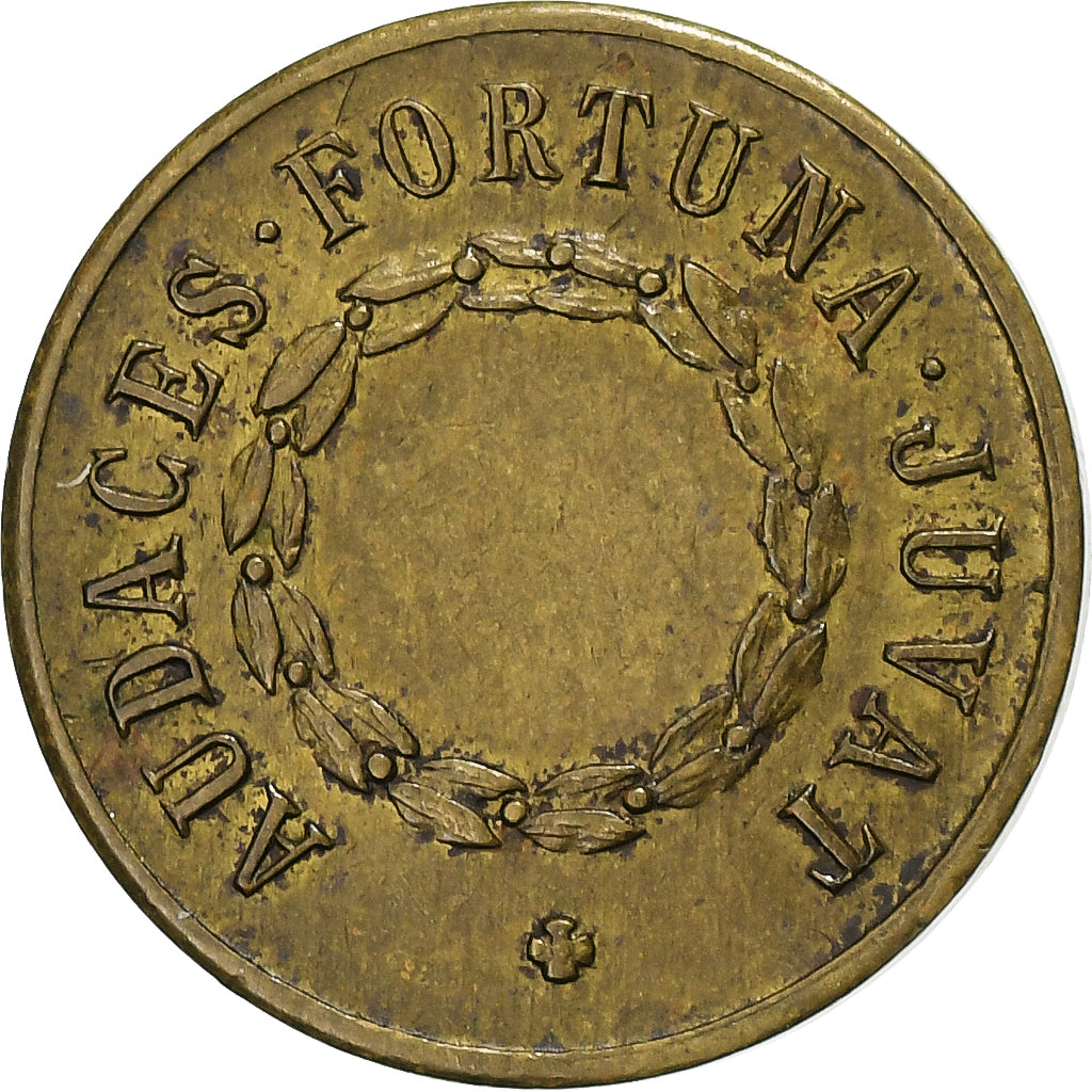 France, Jeton, Audaces Fortuna Juvat, Laiton, TTB