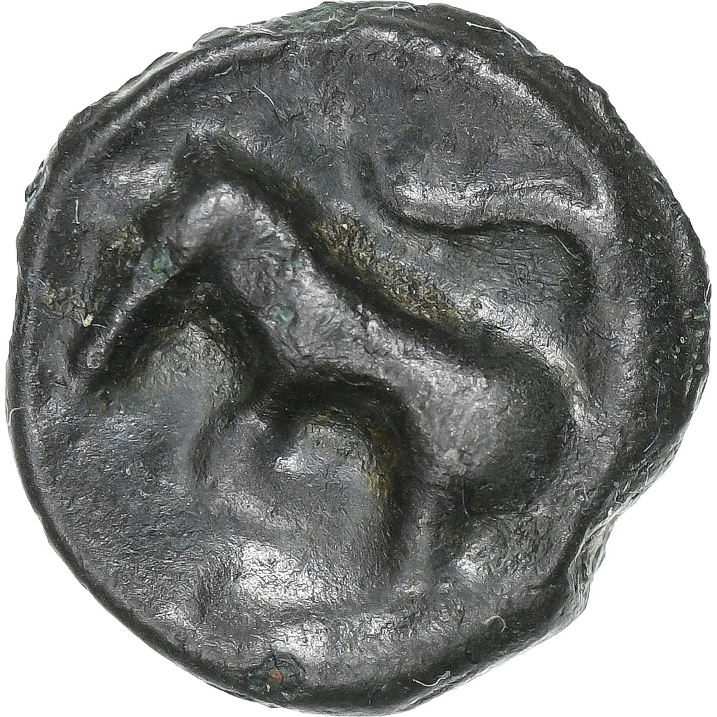 Turones, Potin à la tête diabolique, ca. 80-50 BC, Potin, EF(40-45)