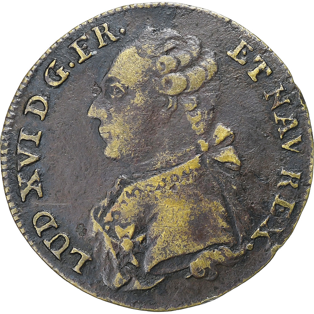 France, Token, Louis XVI, Omnibus non sibi, Brass, EF(40-45)