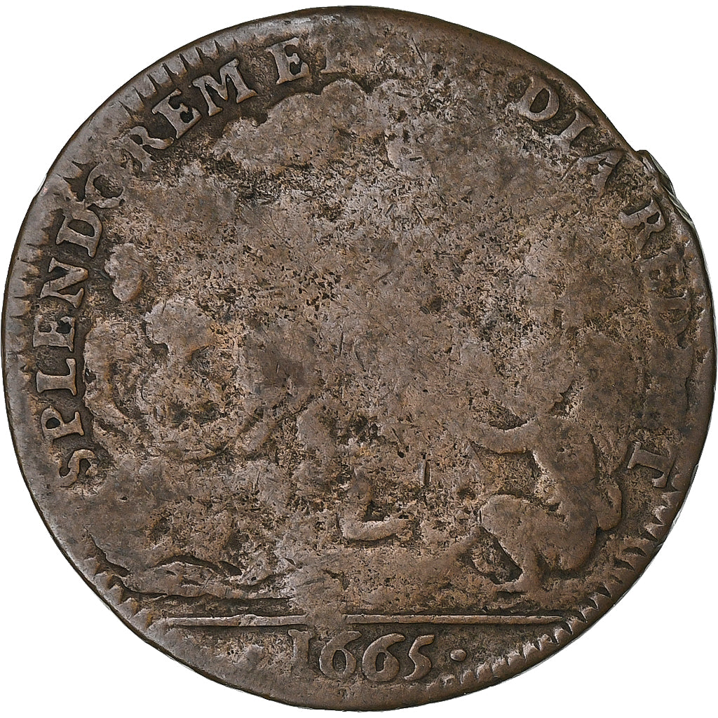 Frankrijk, Token, Marie-Thérèse d'Autriche, Menus plaisirs de la Reine, 1665