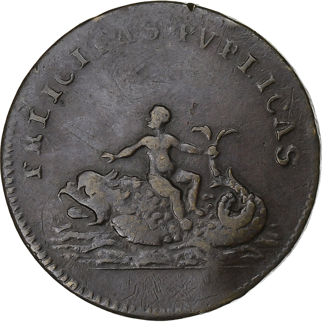Free imperial city of Nuremberg, Nuremberg token, Ludwik XVI, Miedź, AU(50-53)