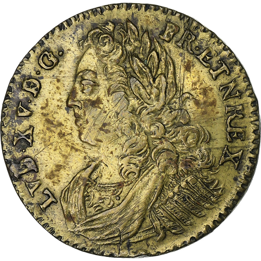 Free imperial city of Nuremberg, Nuremberg token, Ludwik XV, Mosiądz, EF(40-45)