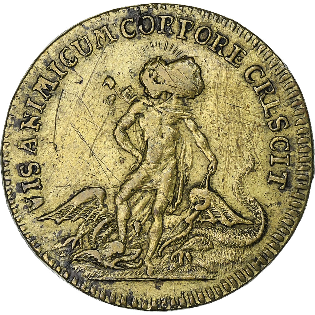 Free imperial city of Nuremberg, Nuremberg token, Ludwik XV, Mosiądz, EF(40-45)