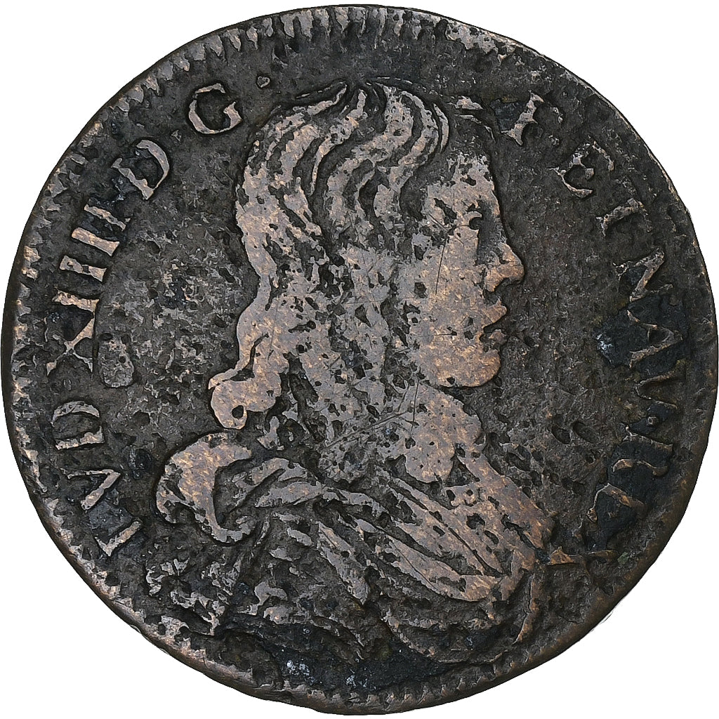 Frankreich, betaalpenning, Louis XIV, Réforme de la justice, Kupfer, S