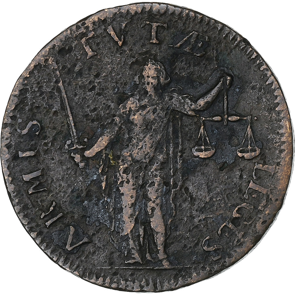 Frankreich, betaalpenning, Louis XIV, Réforme de la justice, Kupfer, S