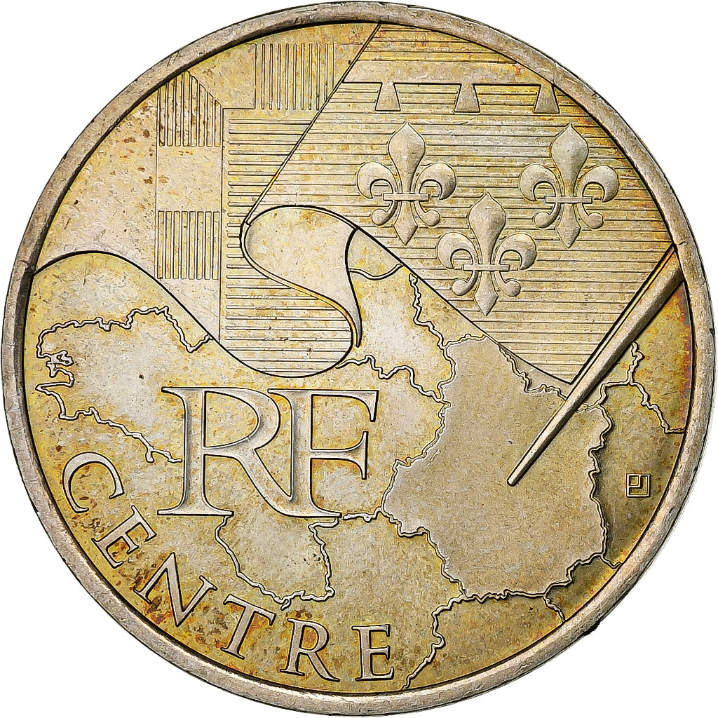 France, 10 Euro, Centre, 2010, Monnaie de Paris, Silver, AU(50-53)